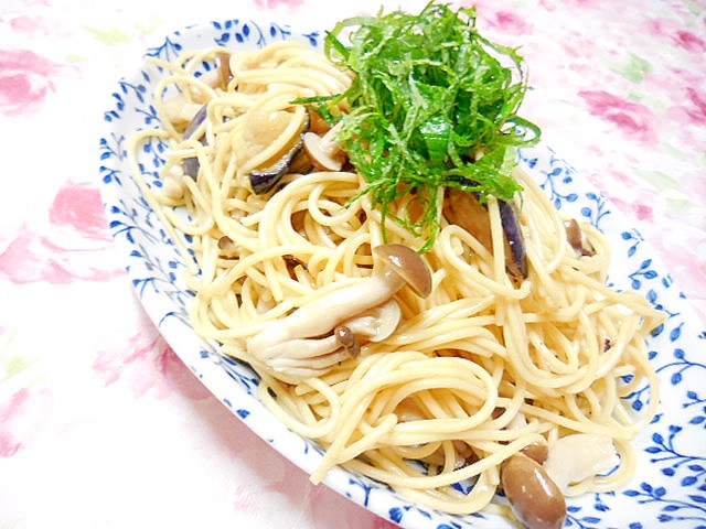 ❤茄子とブナシメジの和風・パスタ❤