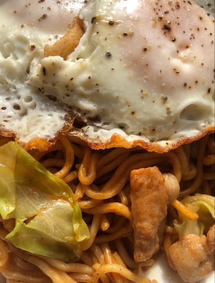 キャベツと豚肉で作るソース焼きそば～しっかり味付け