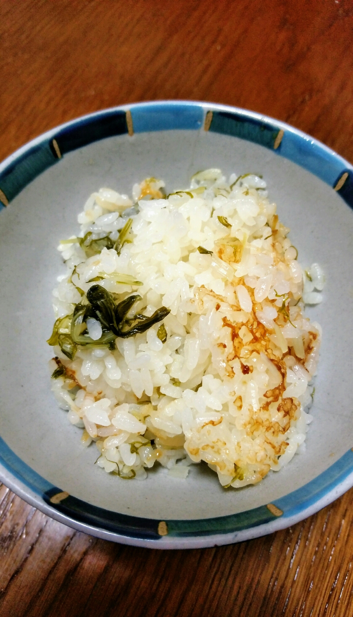 水菜と生姜の炊き込みご飯