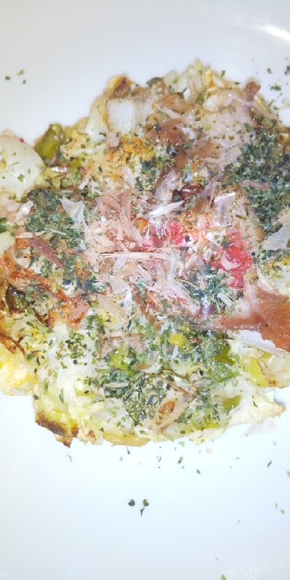 食感がたまらん♪長芋&山芋のお好み焼き