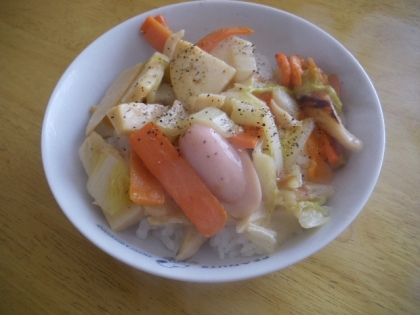 自分用のランチに作ったよ～♬
残り野菜で作れるから嬉しいねっ♡
美味しかったで～す*＾＾*