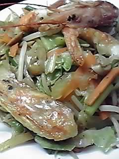 海老と野菜の炒め煮（chop suey)