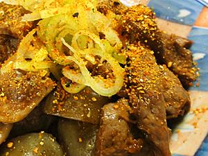 豚ハツとこんにゃくのしょうが煮込み