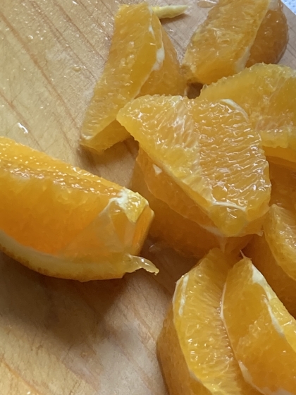 うちの果物　オレンジの切り方
