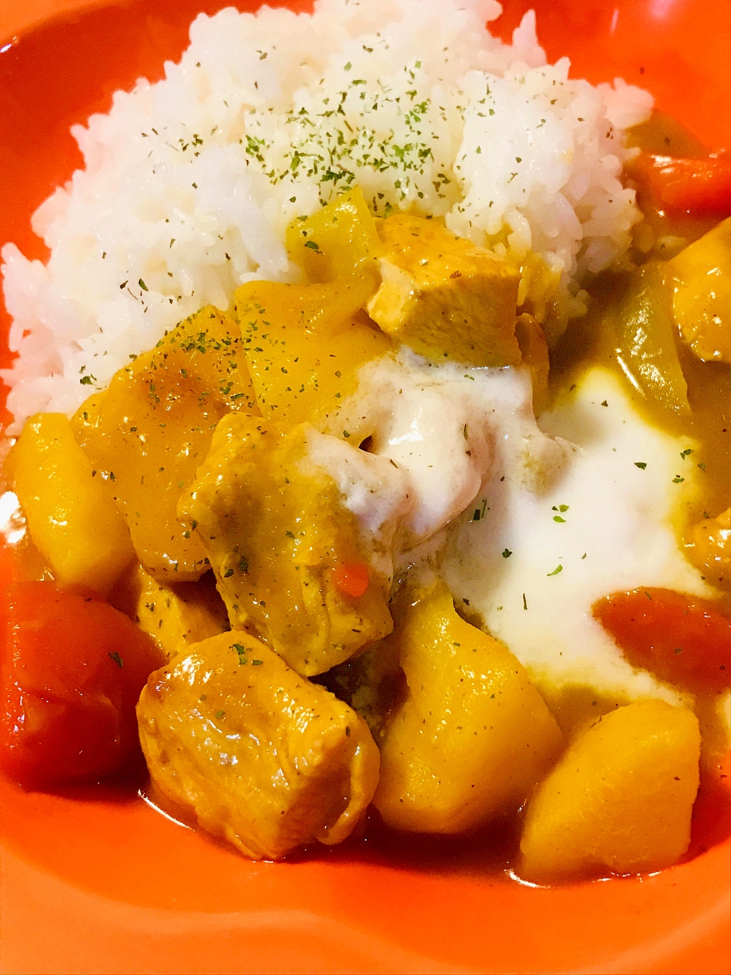 カレー粉＆米粉で作る●ヨーグルトチキンカレー