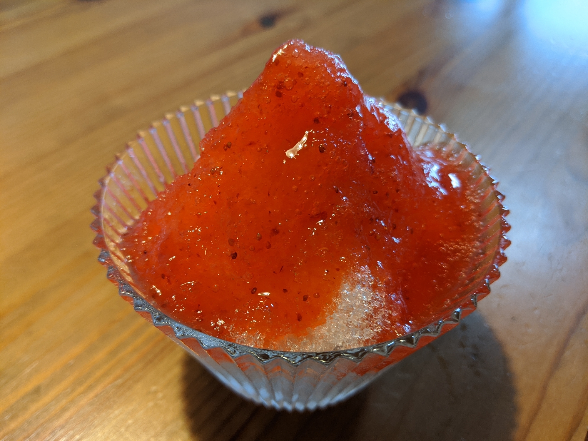 冷凍イチゴのかき氷シロップ！