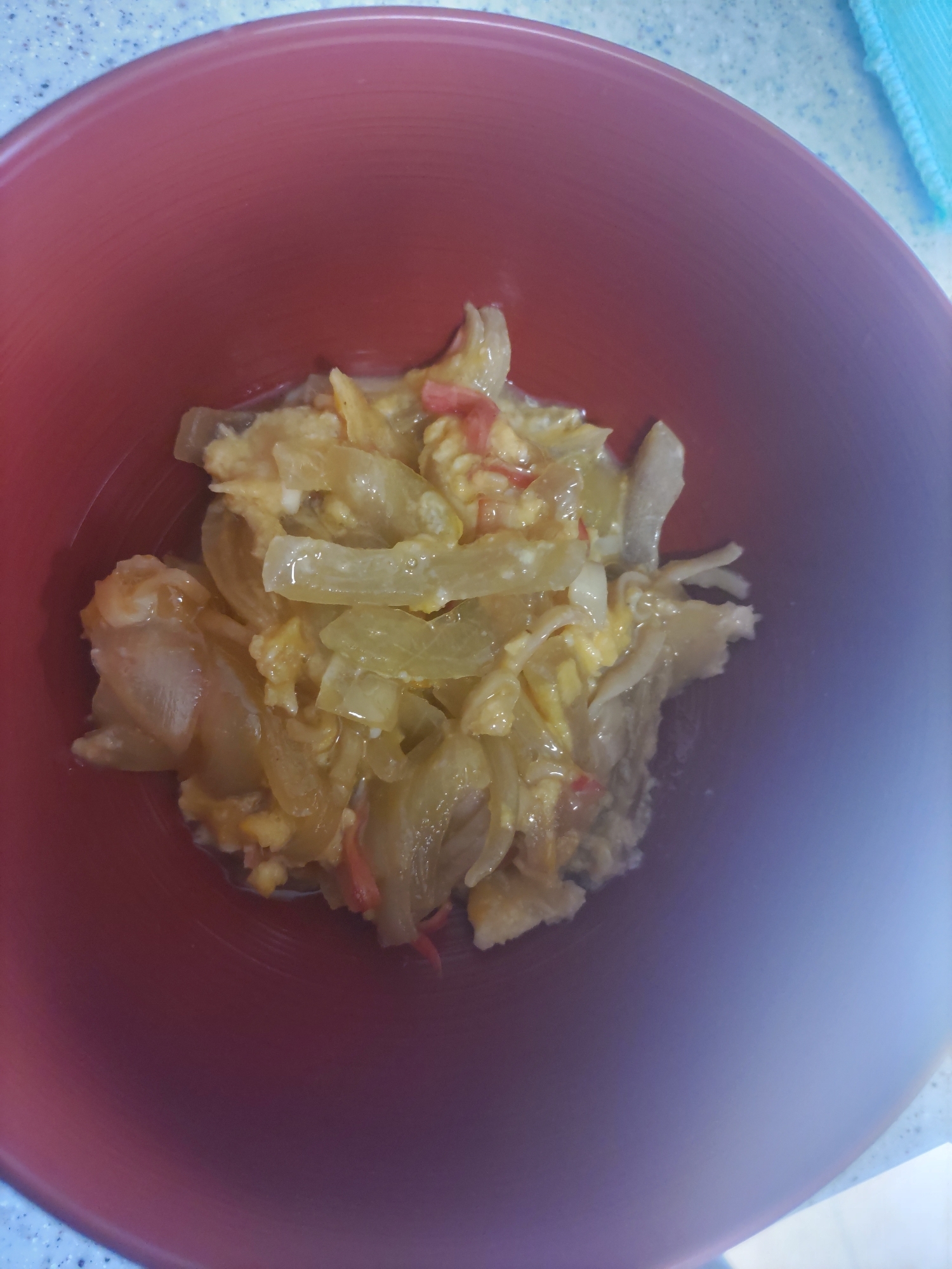 オートミールのカニタマ丼
