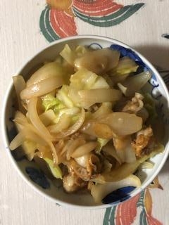 ベビー帆立とにんにくの炒めもの