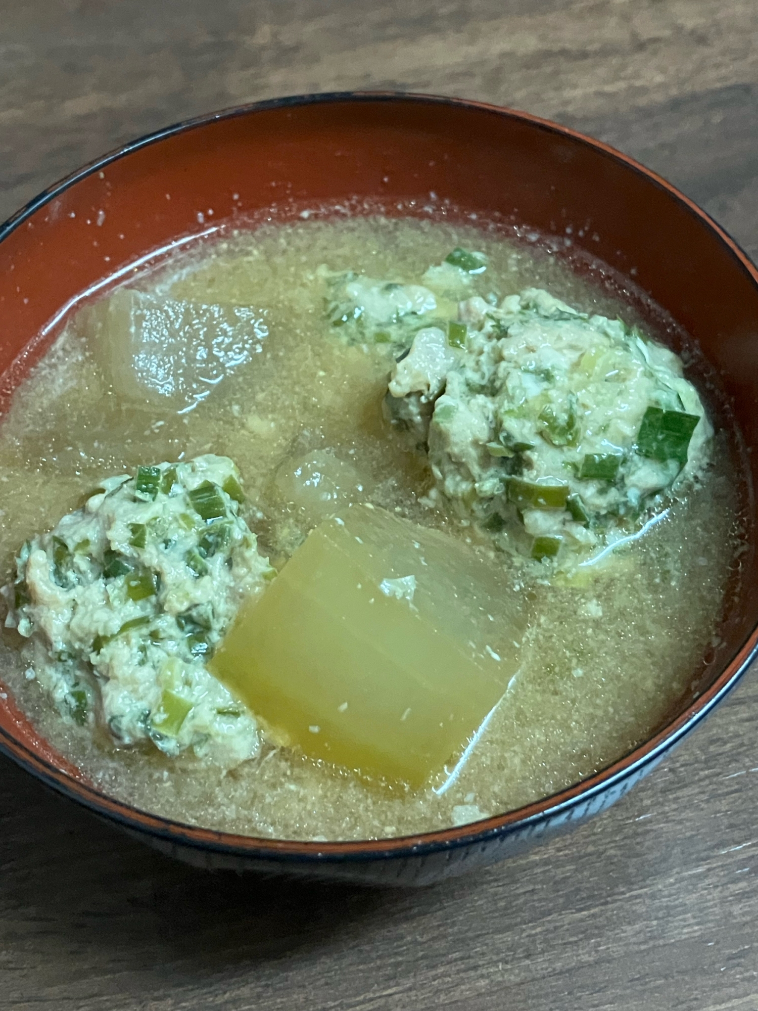 冬瓜とニラ団子のスープ