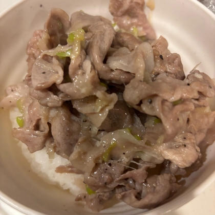 ねぎ塩豚丼
