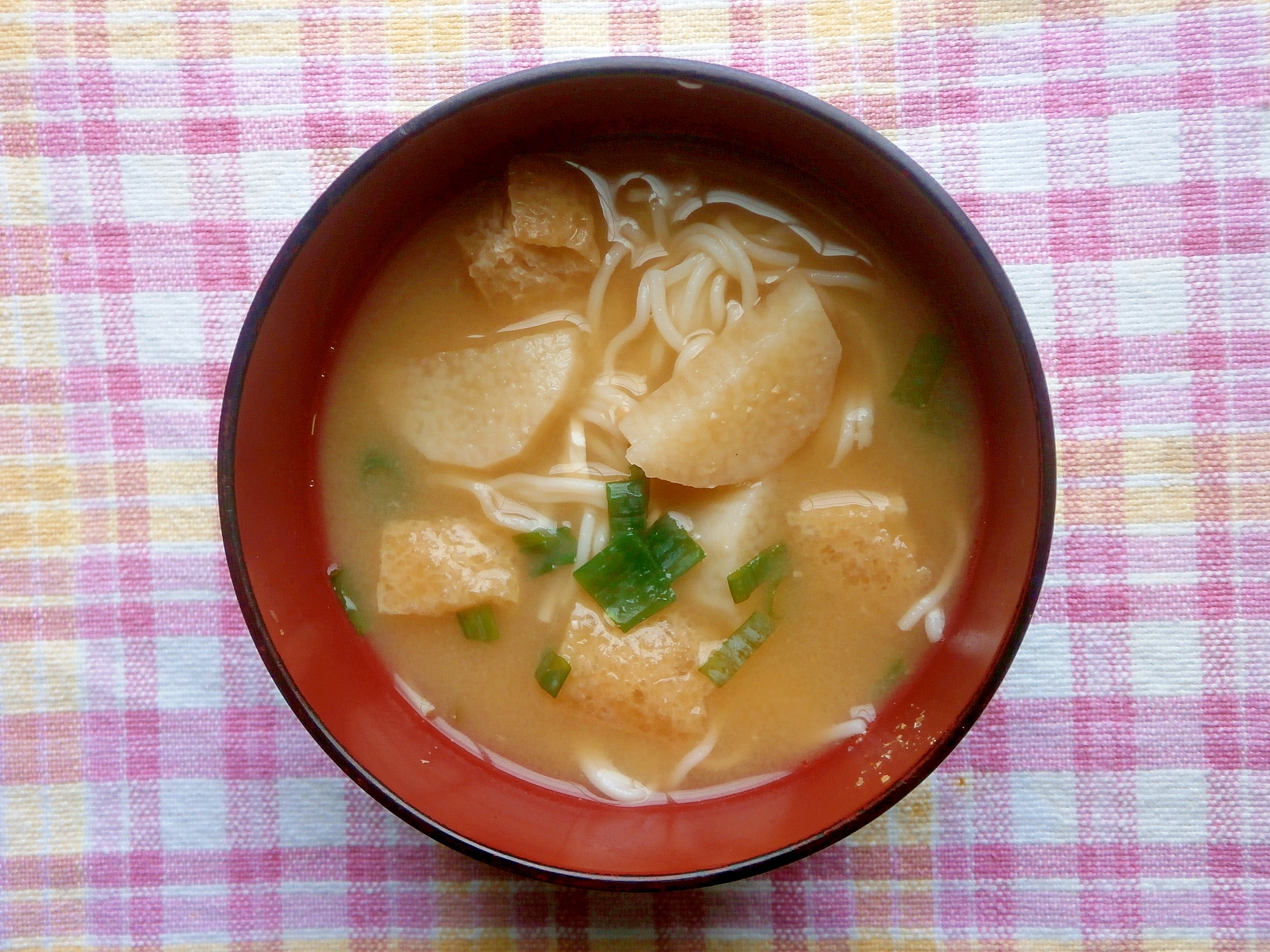 長いも・そうめんの味噌汁