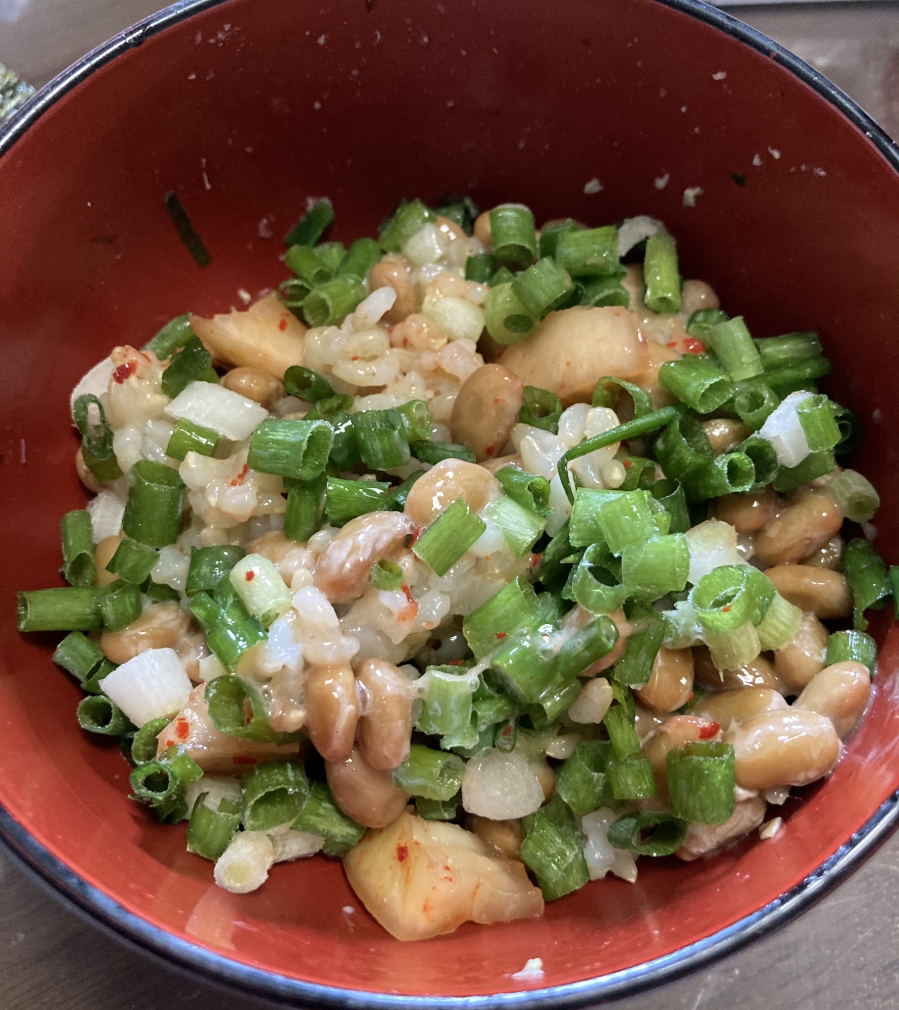 ささっとうまーい即席キムチ納豆ご飯 レシピ 作り方 By へんてこへんてこママ 楽天レシピ