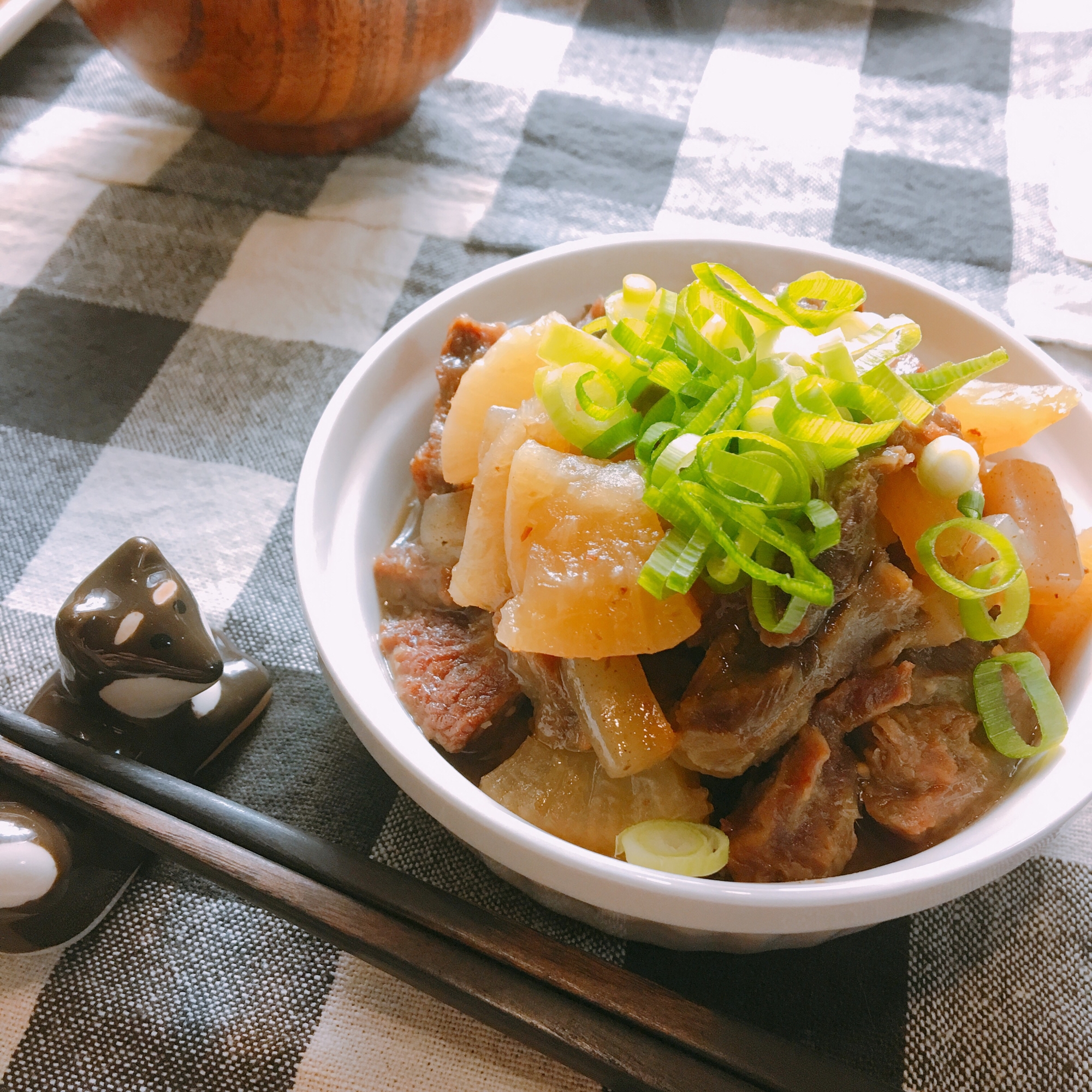 とろんとろん♩牛すじと蒟蒻の和風煮込み