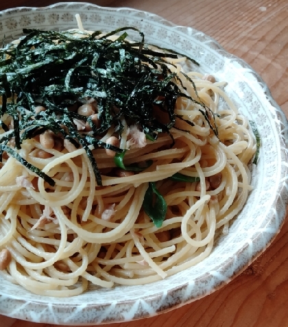 シーチキン納豆パスタ