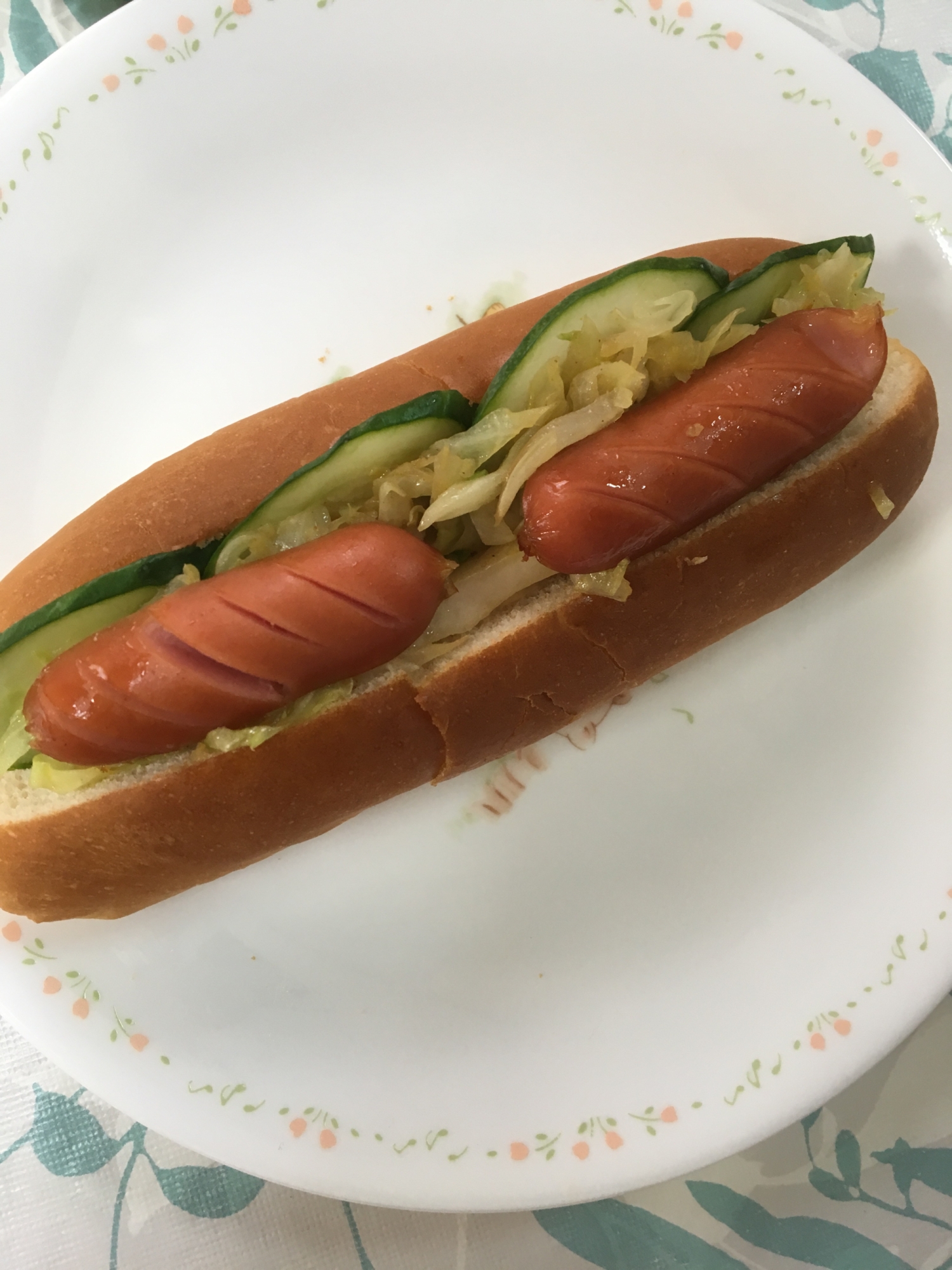 ホットドッグ用のパンで☆マヨカレーキャベツドック☆