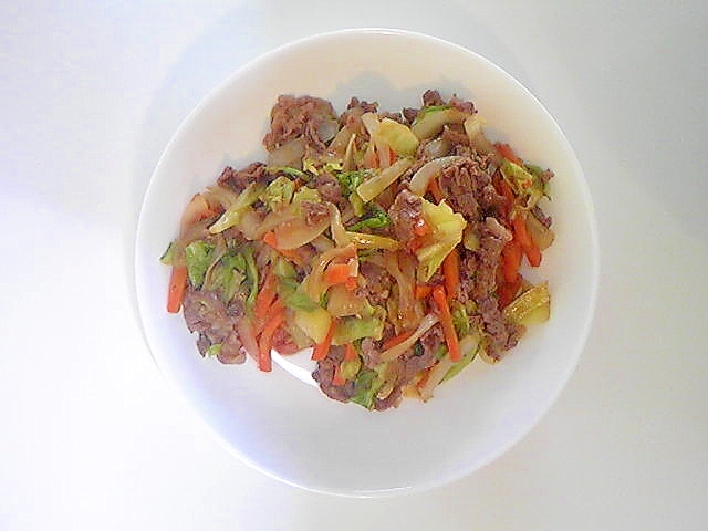 牛肉の野菜炒め