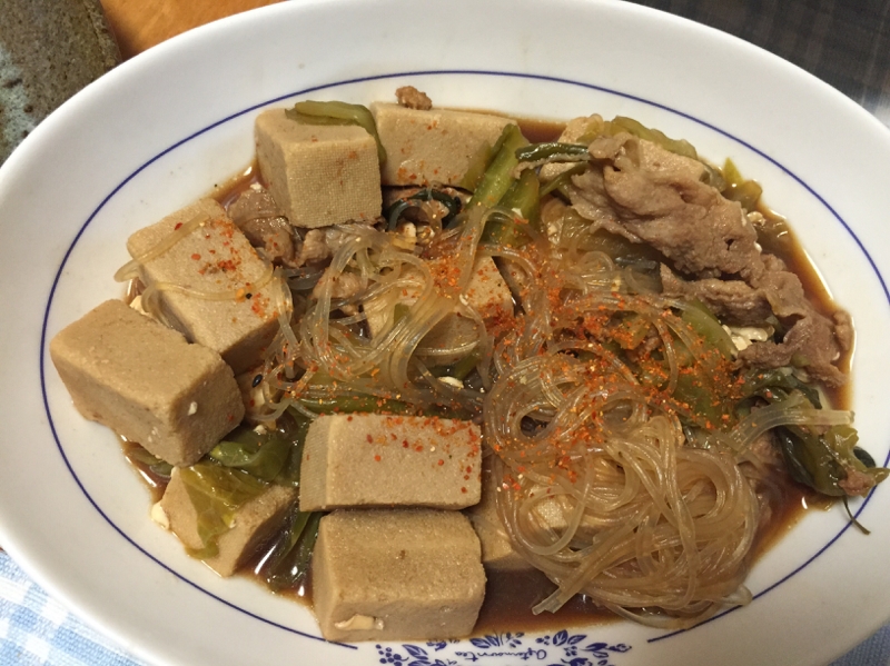 春雨と高野豆腐の甘辛煮