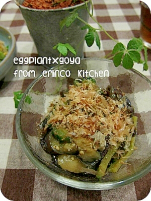 茄子とゴーヤのひんやり焼き浸し♪♪