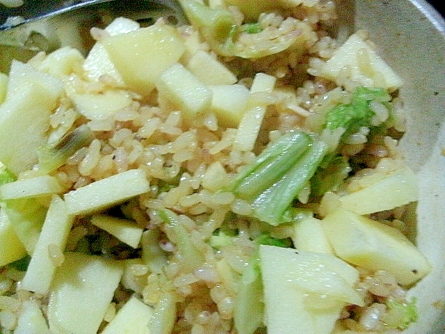 白菜とりんごのもち米サラダ