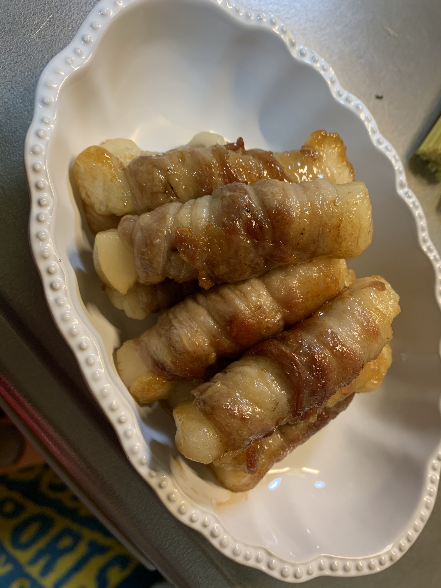 お餅の甘辛お肉巻き★