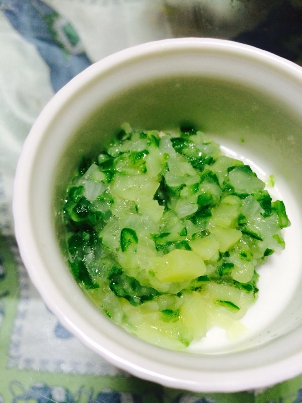 離乳食 中期 じゃが芋と玉ねぎのオクラ和え レシピ 作り方 By Eerrii5039 楽天レシピ 離乳食 中期 じゃが芋と玉ねぎのオクラ和え レシピ 作り方 By Eerrii5039 楽天レシピ