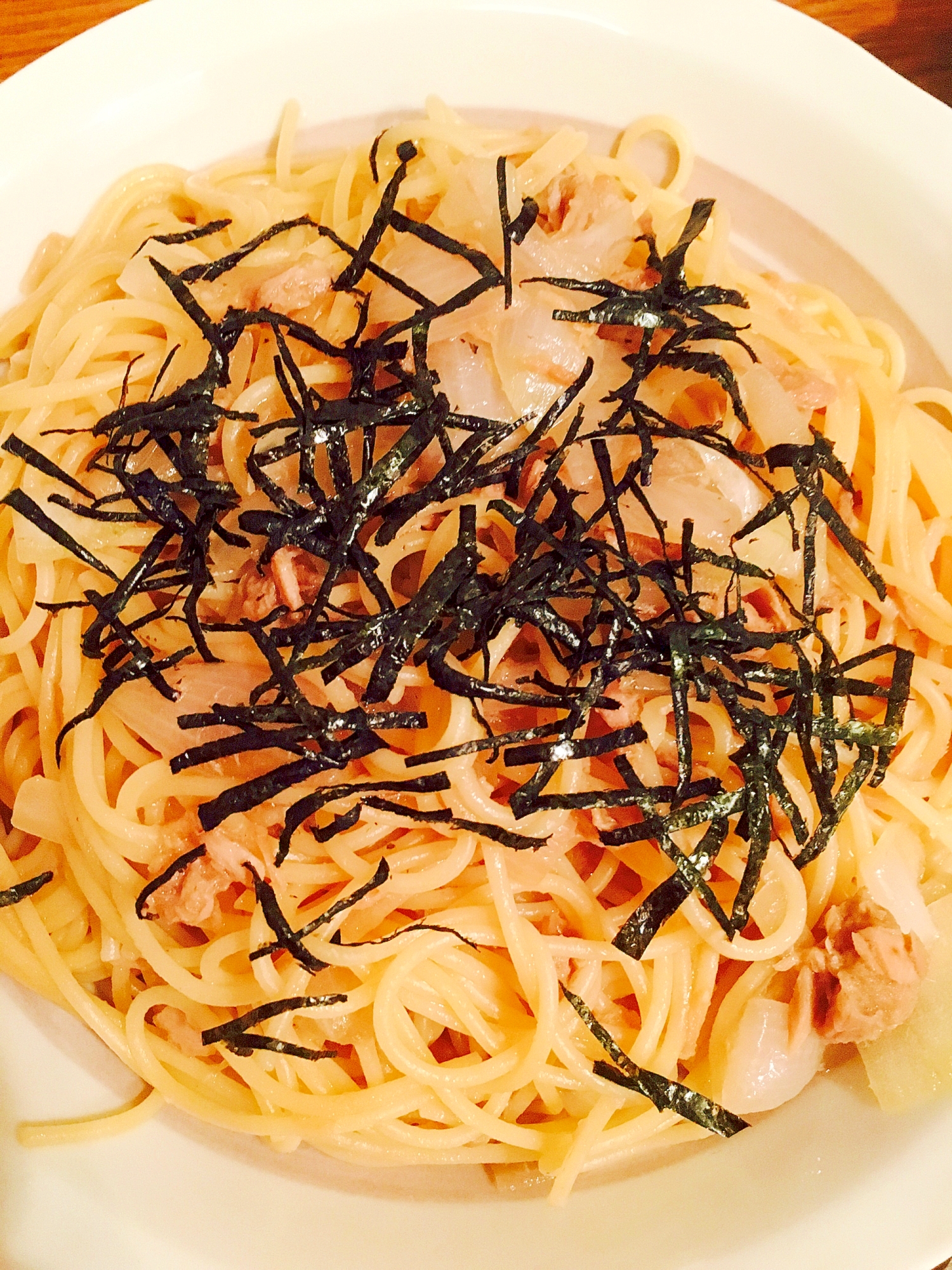 玉ねぎとツナの和風パスタ