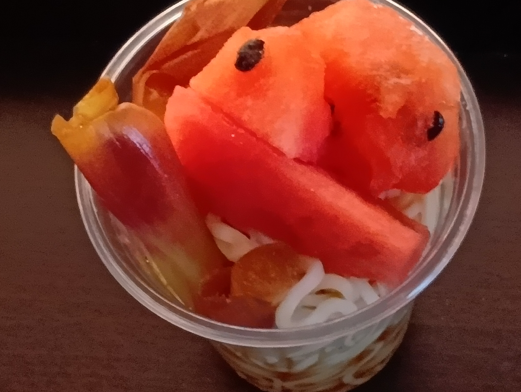 お手軽*ꕤ 茗荷＆ 西瓜 de カップヌードル