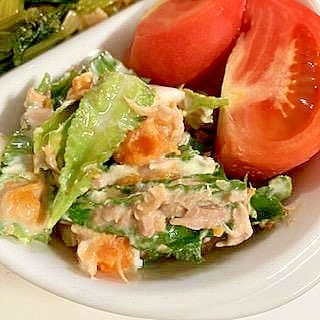 四角豆と茹で卵とツナで　☆　マヨサラダ