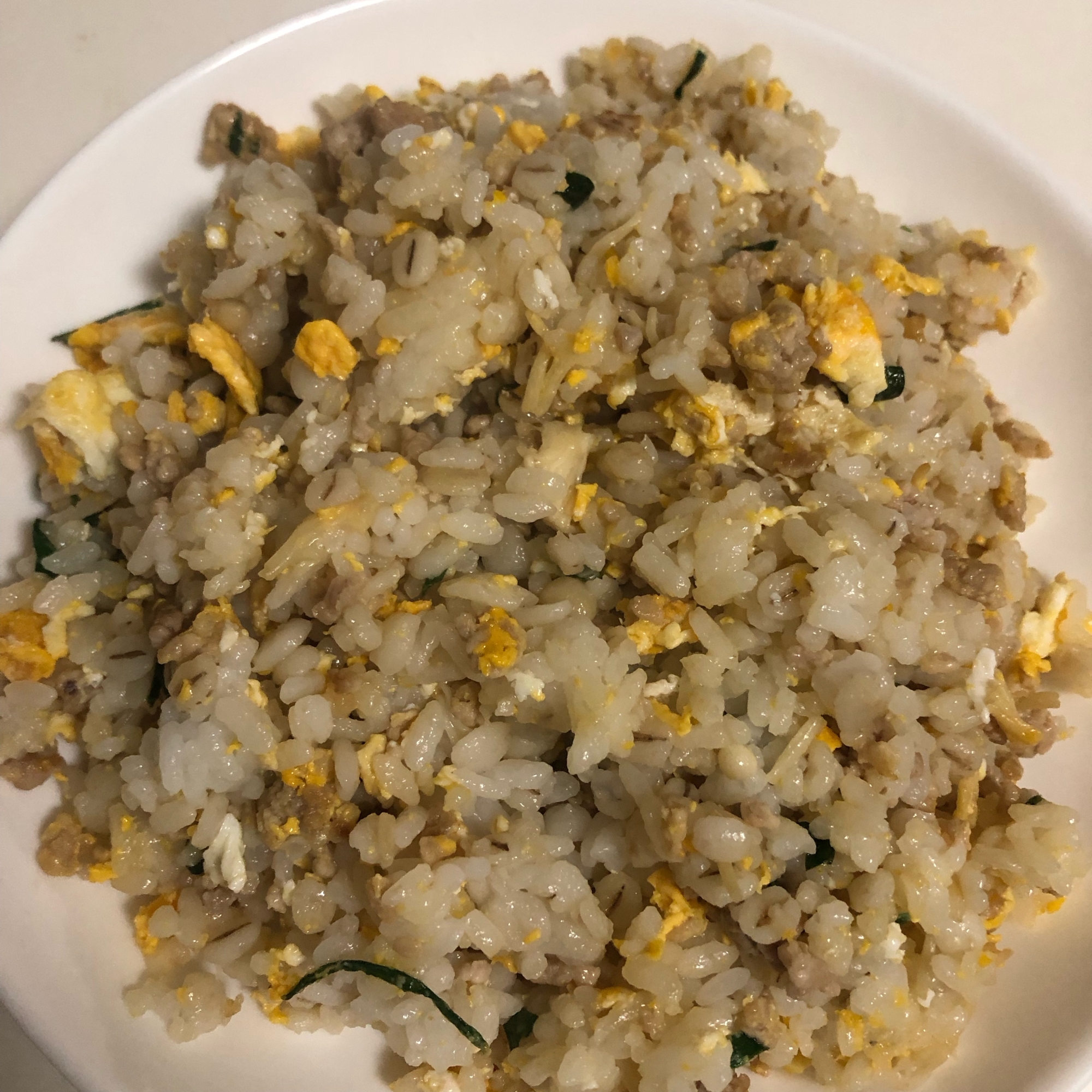 卵と塩昆布のチャーハン
