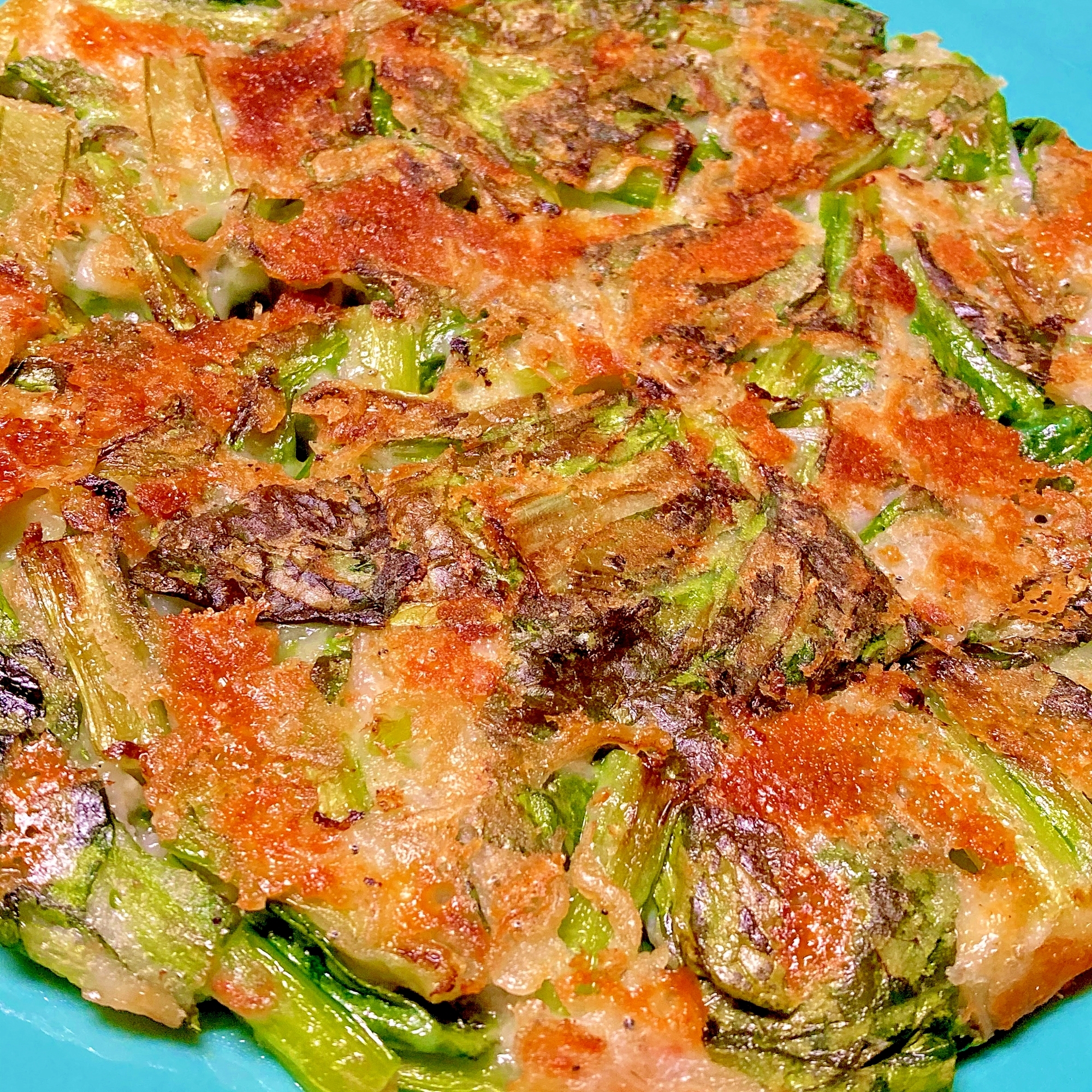 卵・小麦粉不使用!米粉で作る小松菜とじゃこのチヂミ