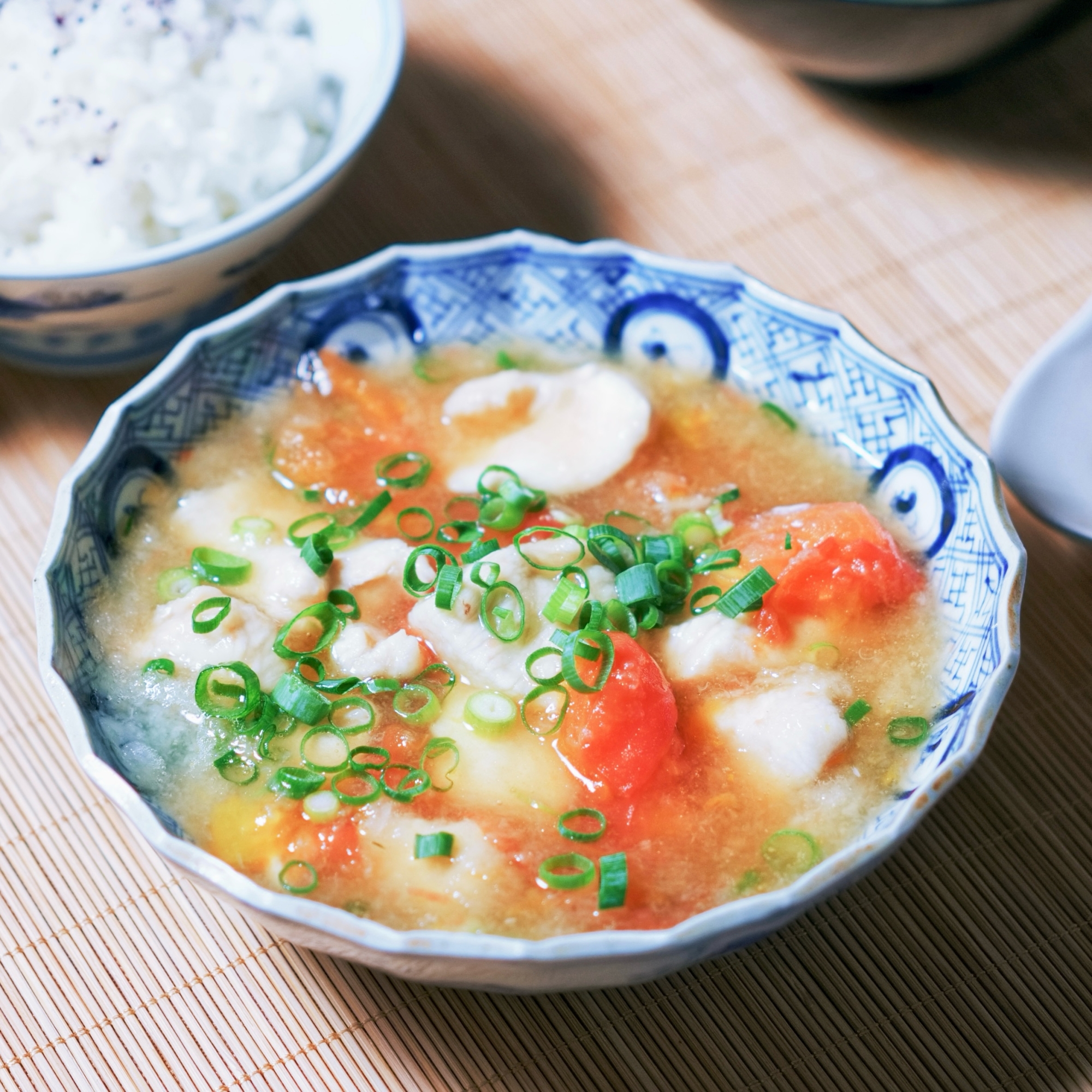 鶏むね肉とトマトのおろし煮【和食・主菜】