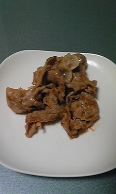 薄切り肉の豚生姜焼き