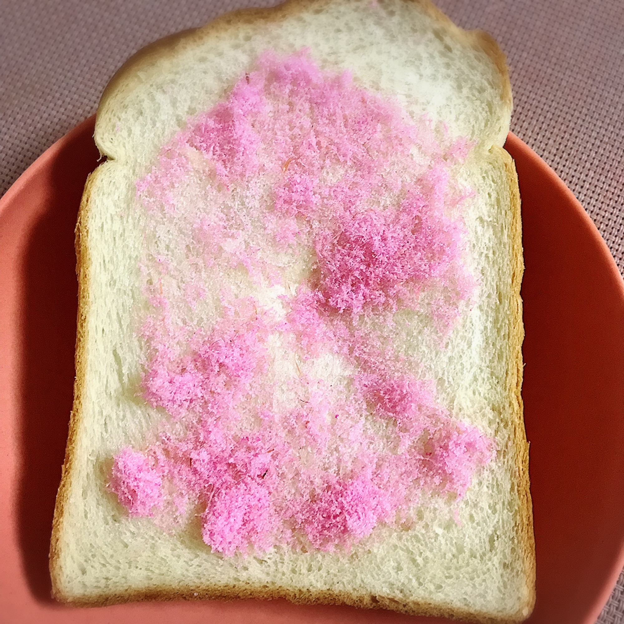 ありっちゃあり！ピンクがかわいい桜でんぶトースト