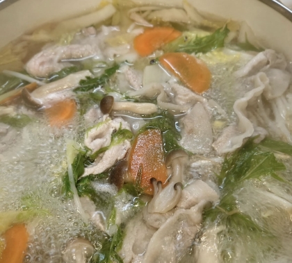 夏の鍋、さっぱりしゃぶしゃぶ