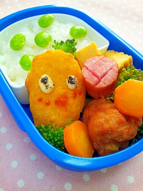 チキンナゲットで簡単キャラ弁✿ふなっしーのお弁当❤