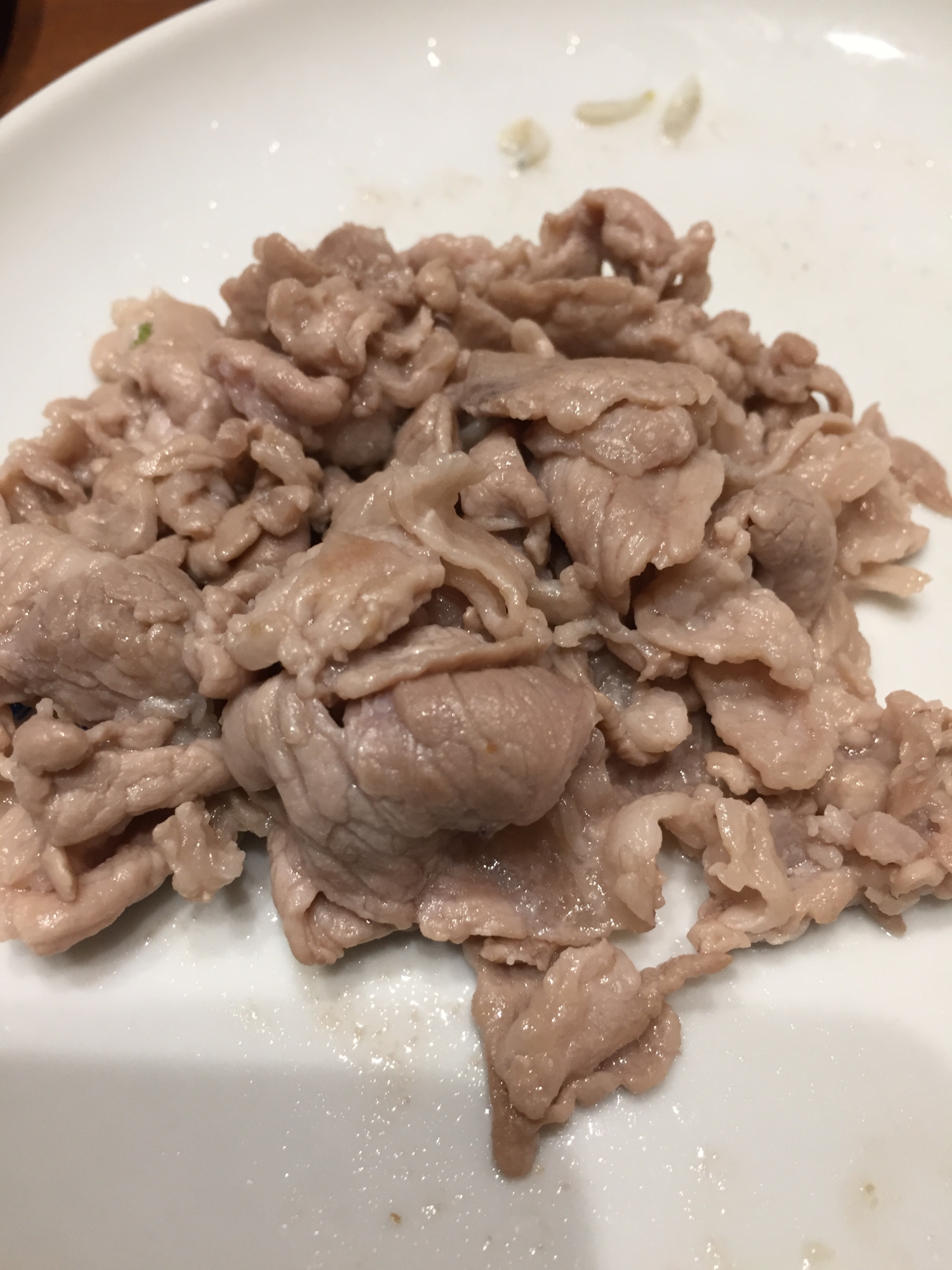 豚肉細切れの塩づけ炒め！肉柔らか！