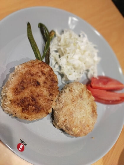 春キャベツの焼きメンチカツ♪