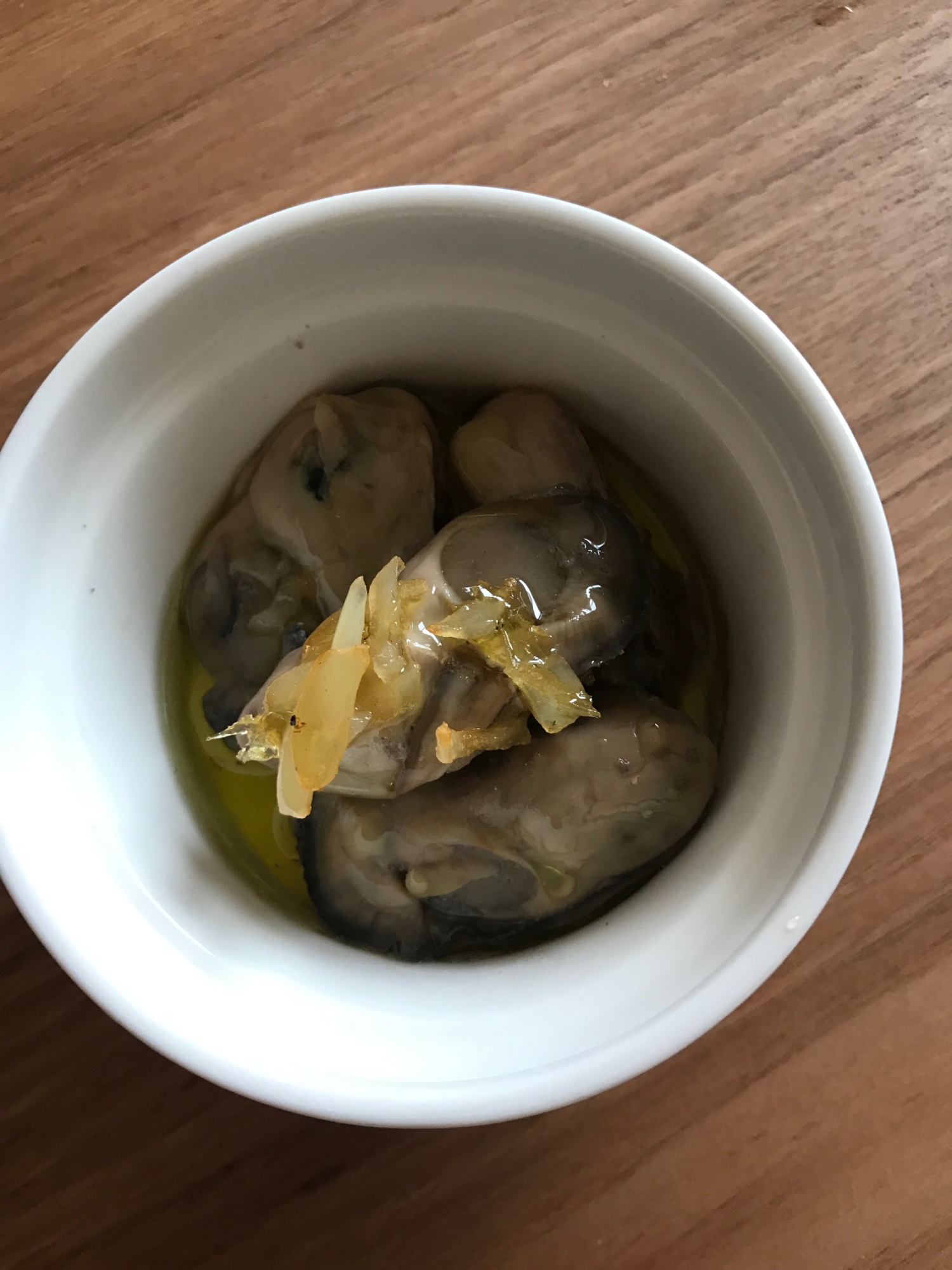 牡蠣の簡単生姜煮のオイル漬け