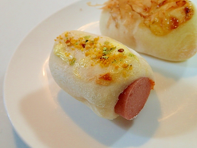 のりたま/マヨで　魚ニソと明太子のロールパン