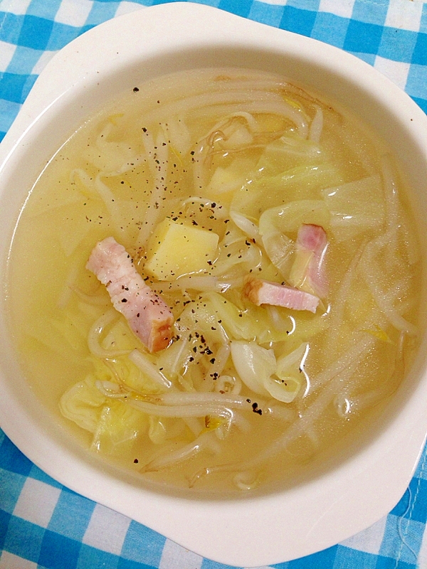 ベーコン もやし キャベツのスープ レシピ 作り方 By Thank You Good Bye 楽天レシピ ベーコン もやし キャベツのスープ レシピ 作り方 By Thank You Good Bye 楽天レシピ
