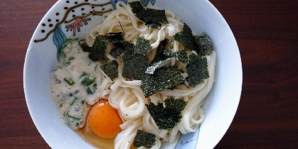 夏にぴったりねばねばぶっかけうどん