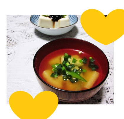 かぼちゃとじゃがいもの味噌汁