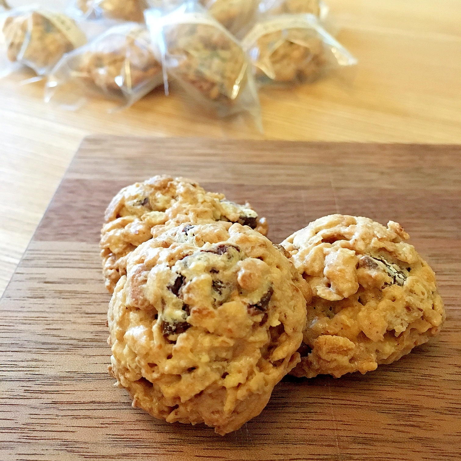 1ボールで3つのNo。オートミールチョコビスケット