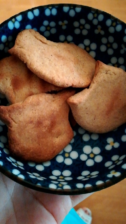 ポリ袋とＨＭで作る簡単きな粉クッキー♪
