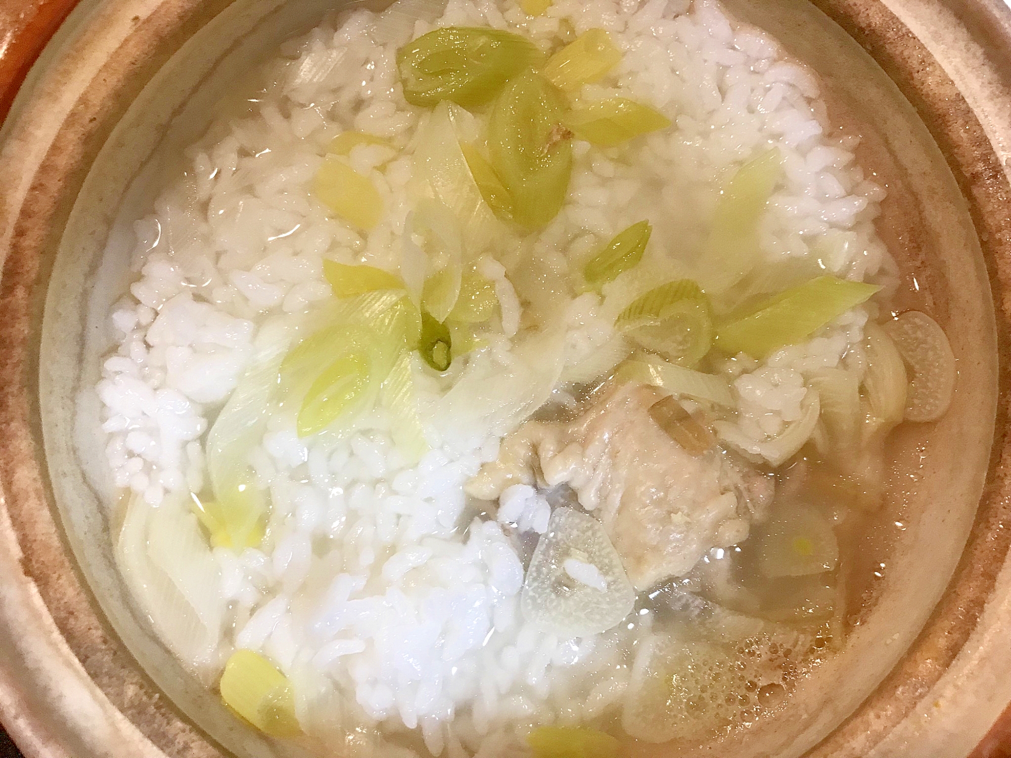 土鍋で簡単サムゲタン風お粥