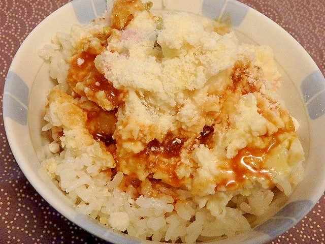 ポテトサラダの残りで★ポテトサラダ丼