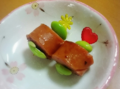 お弁当に(*^^*)枝豆&ウインナー串☆