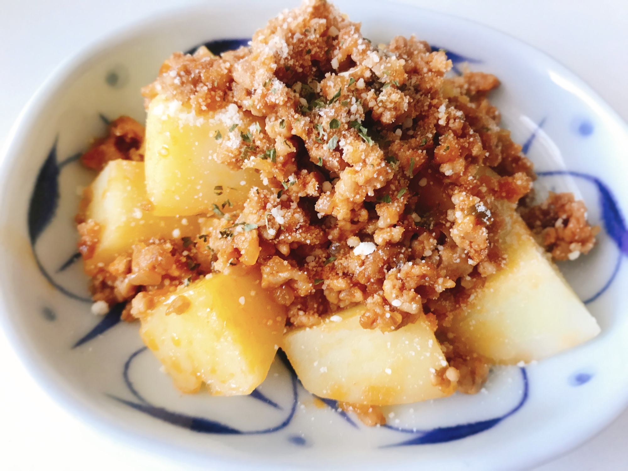 【夫婦のおつまみ】サルサミンチのポテト焼き