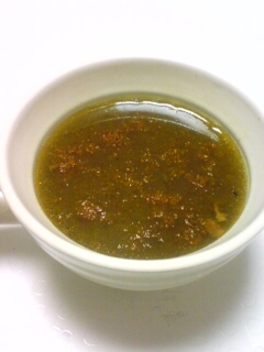 生姜と一味唐辛子たっぷりカレースープ
