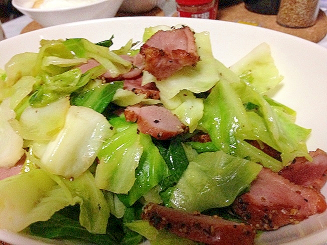 食感抜群！焼き豚の野菜炒め☆